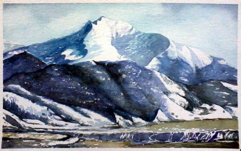 《雪山》，水彩.png